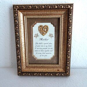 Framed Ornate Mother Print Framed 5"x7"Mother's Day Gift Appreciation Love
